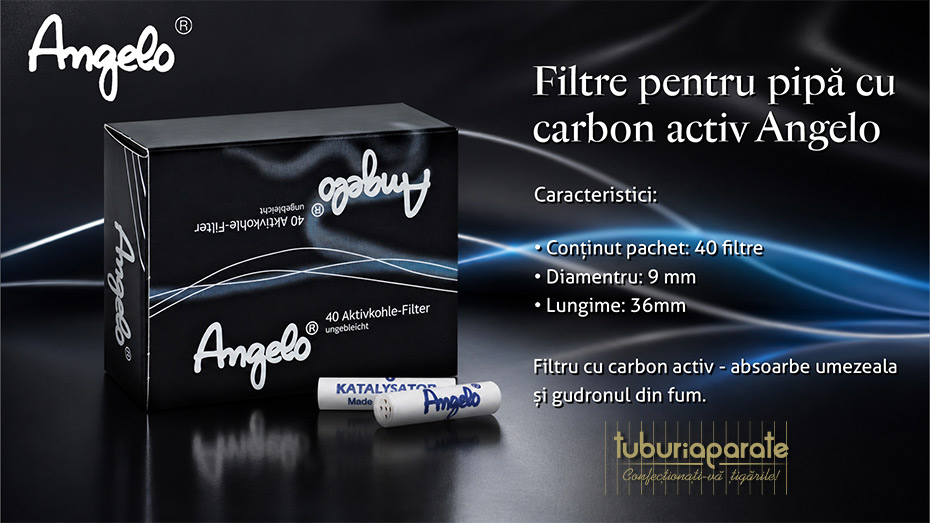 Filtre Pipa Angelo 9 mm Carbon (40) Filtre Pipa Angelo 9 mm Carbon (40)